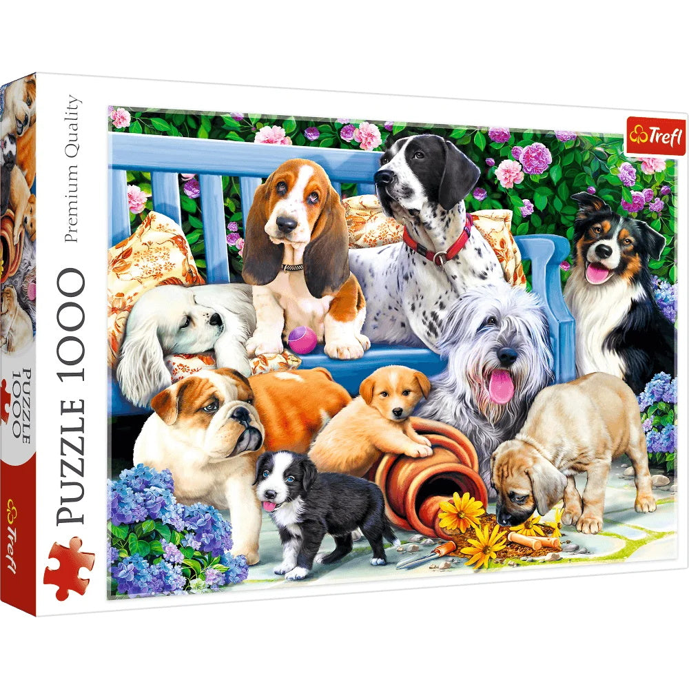 Hunde im Garten Puzzle