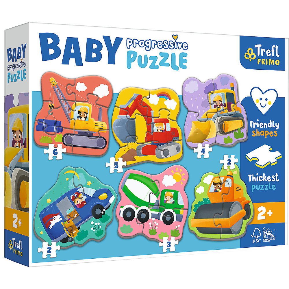 Baufahrzeuge Primo Baby Puzzle in