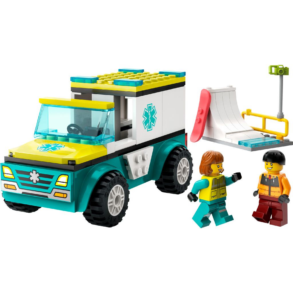 LEGO City Rettungswagen Snowboarder Teile