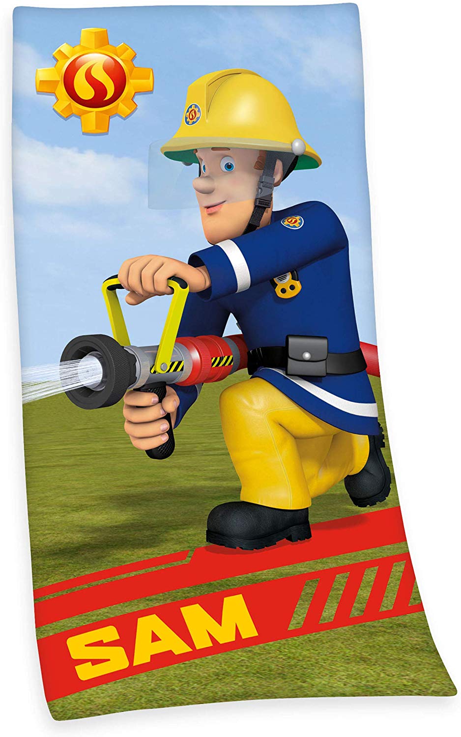 Feuerwehrmann Sam Badetuch Velours
