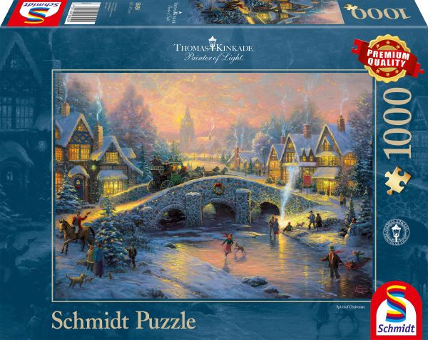 Kinkade Winterdorf Puzzle Teile