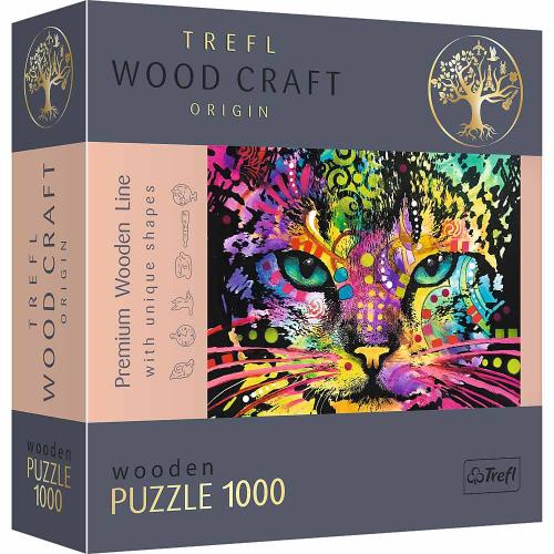 Bunte Katzen Holz Puzzle Teile