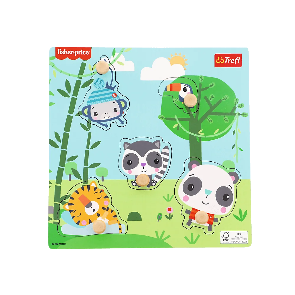 Fisher Price Dschungel Mini Holzrahmen Puzzle