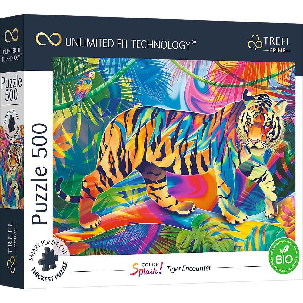 Farbspritzer Tiger UFT Puzzle