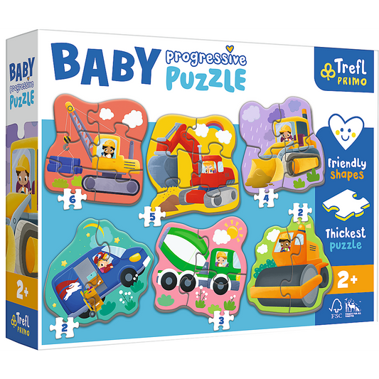 Baufahrzeuge Primo Baby Puzzle in