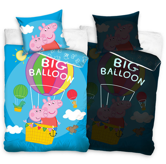Peppa Pig Bettwäsche leuchtet dunkel