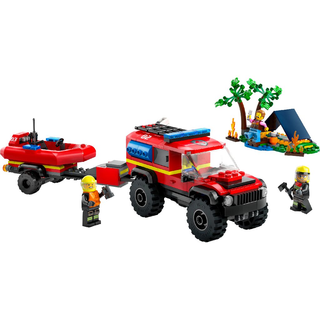 LEGO City Feuerwehr Geländewagen Rettungsboot