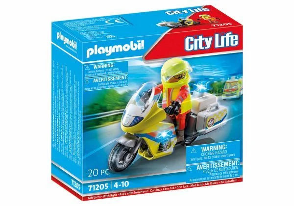PLAYMOBIL Notarzt Motorrad Blinklicht