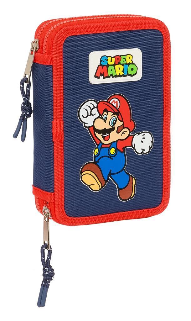 Safta Super Mario Doppelmäppchen mit Inhalt