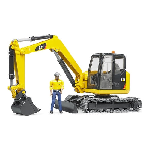 Bruder Cat Minibagger Bauarbeiter
