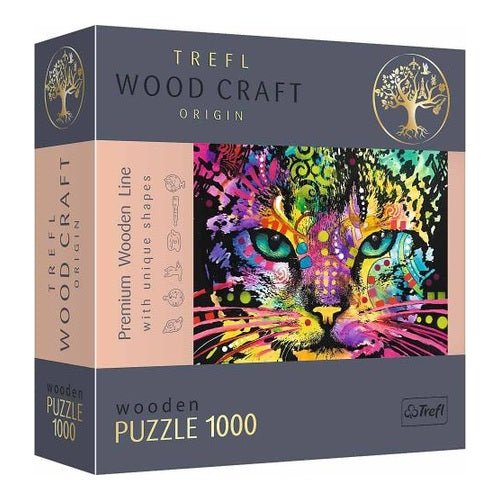 Bunte Katzen Holz Puzzle Teile