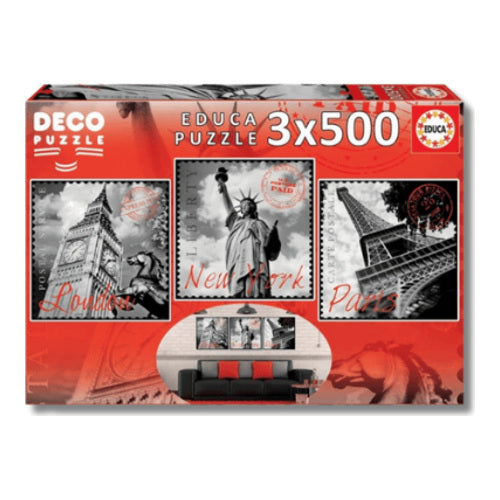 Educa_Puzzle_Big_Cities_Deco_3_x_500_Teile_Puzzle