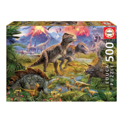 Educa_Puzzle_Dinosaur_Gathering_500_Teile_Puzzle