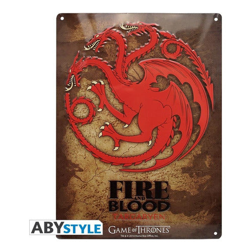 Game Thrones Targaryen Metall Emblem