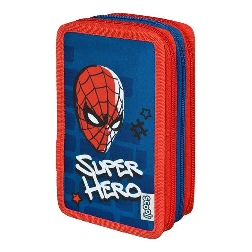 Spider Man Tripledecker gefülltes Schülermäppchen