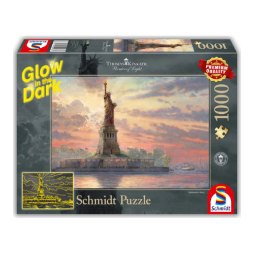 Thomas Kinkade Freihheitsstatue in der Abenddämmerung 1000 Teile GID Puzzle