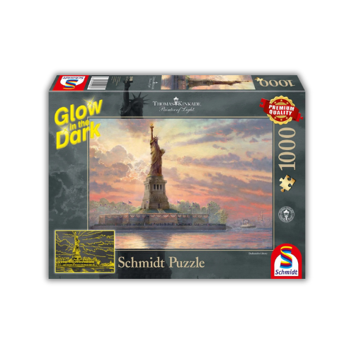 Thomas Kinkade Freihheitsstatue in der Abenddämmerung 1000 Teile GID Puzzle