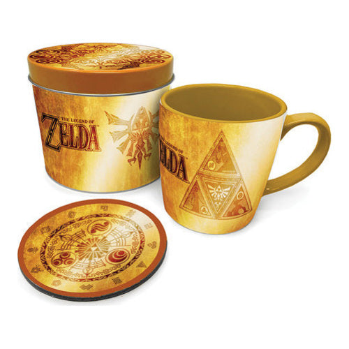 Zelda goldene Triforce Metalldose Geschenkset