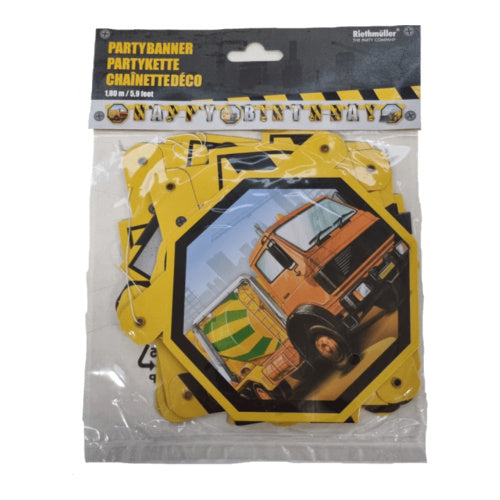 baustelle partykette partybanner
