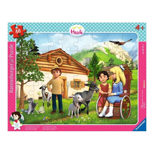 clara besucht heidi in den bergen rahmenpuzzle