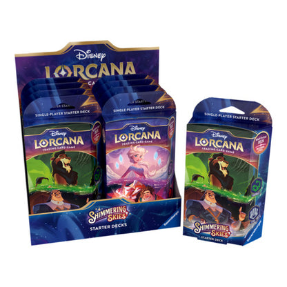 disney lorcana set shimmering skies starter deck display pcs en