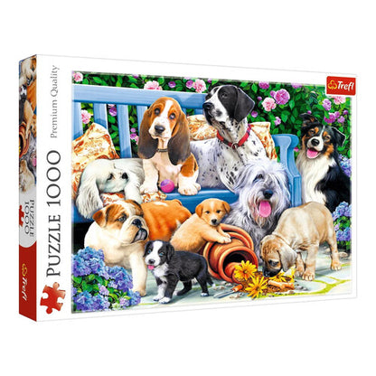 hunde im garten puzzle