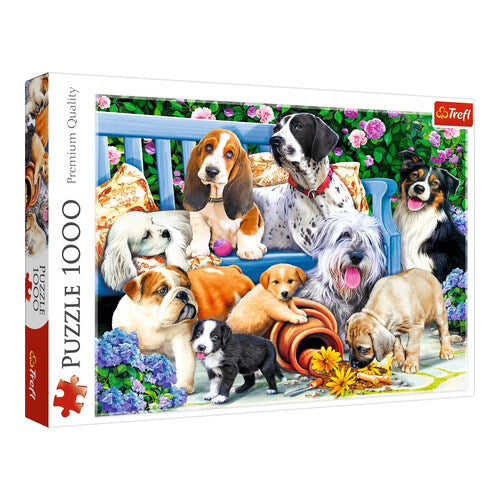 hunde im garten puzzle