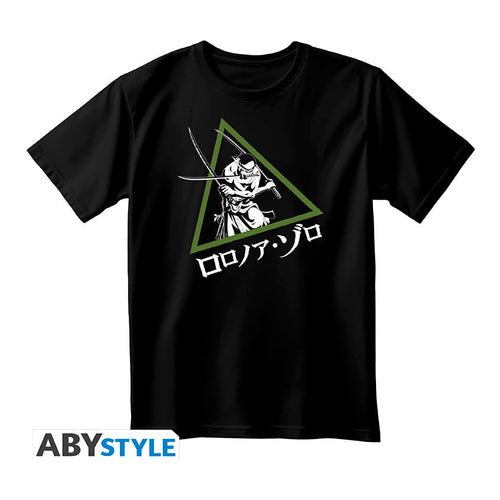 one piece unisex blacktshirt roronoa zoro medium