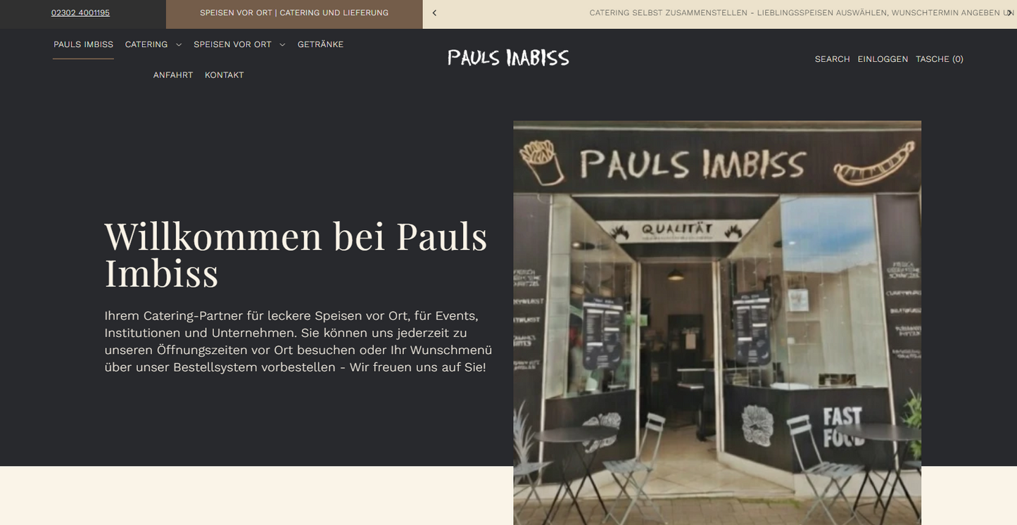 Dienstleistung gemäß Angebot Pauls Imbiss