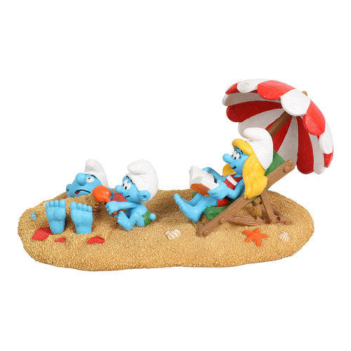 schluempfe am strand schlumpfine baby figur