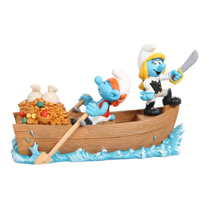 schlumpfine und schlumpf als wasserpiraten figur
