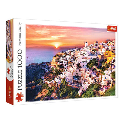sonnenuntergang ueber santorini puzzle