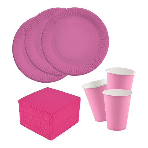 teiliges party set bright pink