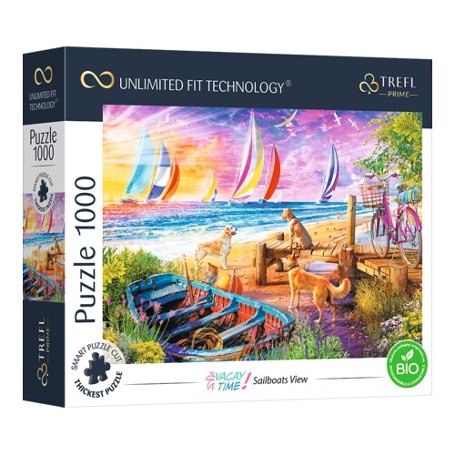 vacay time blick auf segelboote uft puzzle