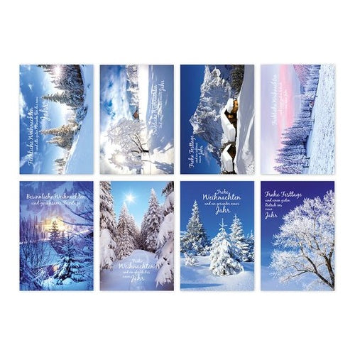 winterlandschaft weihnachtskarte fach sortiert